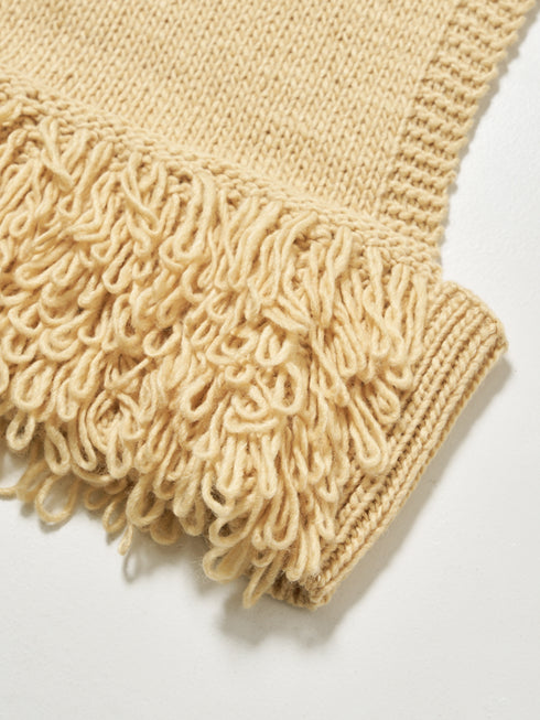 LOOP HAND KNIT VEST / Y244-98110